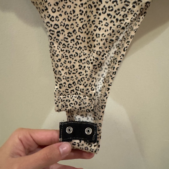 Gaze Leopard Tan One Piece Bodysuit Tank Top - Picture 6 of 8